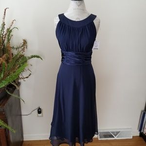 NWT! Tea length navy evening gown- Prom weddings!
